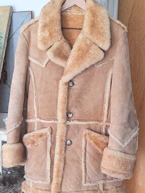 RARE 1970's WILSON'S SHEEPSKIN RANCHER'S men's COAT LEATHER, Jacket Blazer women